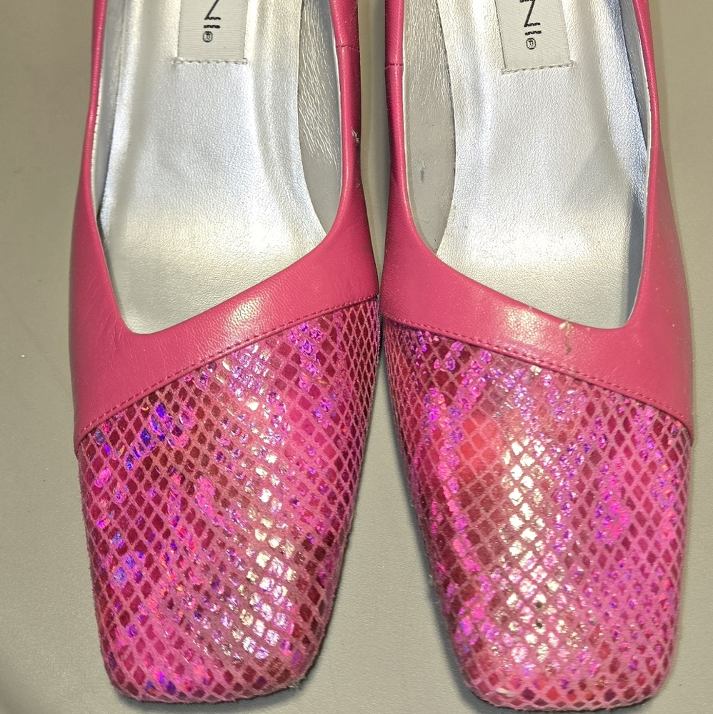 Bellini Hot Pink Snakeskin Shoes